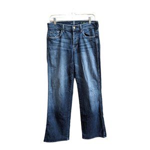 7 For All Mankind Jeans Mens 29x32 Relaxed Straight Leg Medium Wash Button Fly
